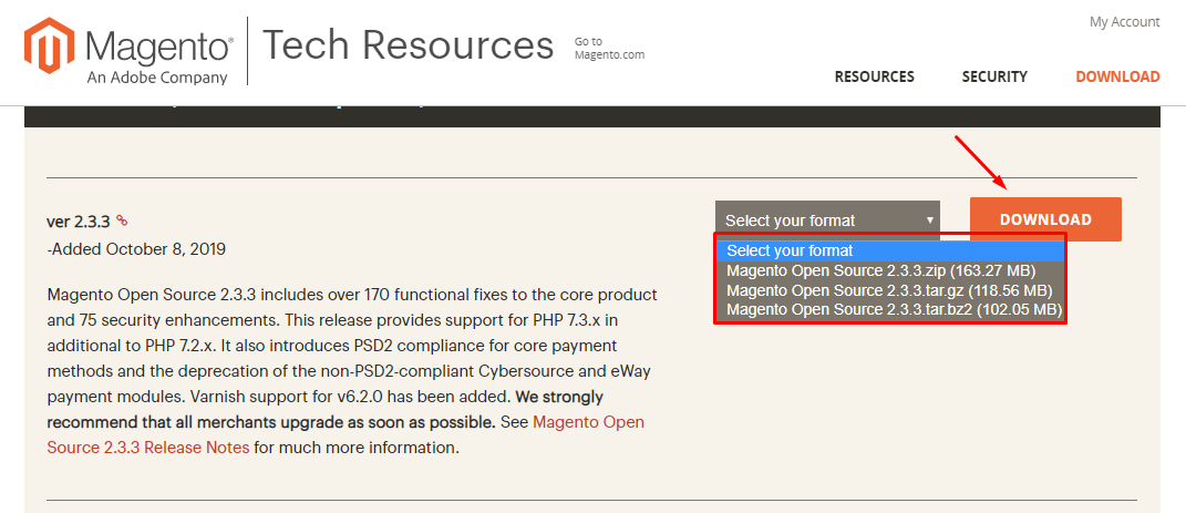 download and install Magento 2.3.3