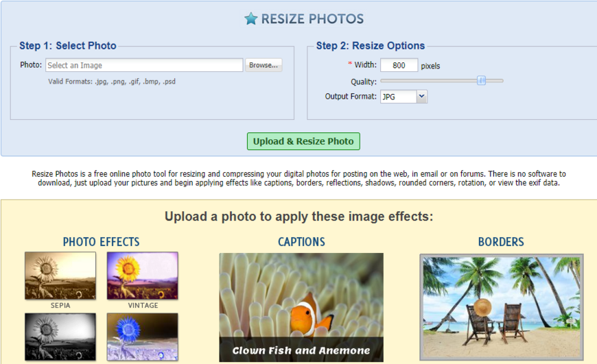 free software to resize images for the web