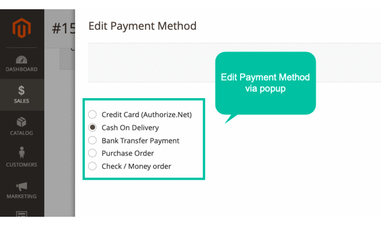 Update Payment And Shipping Method
