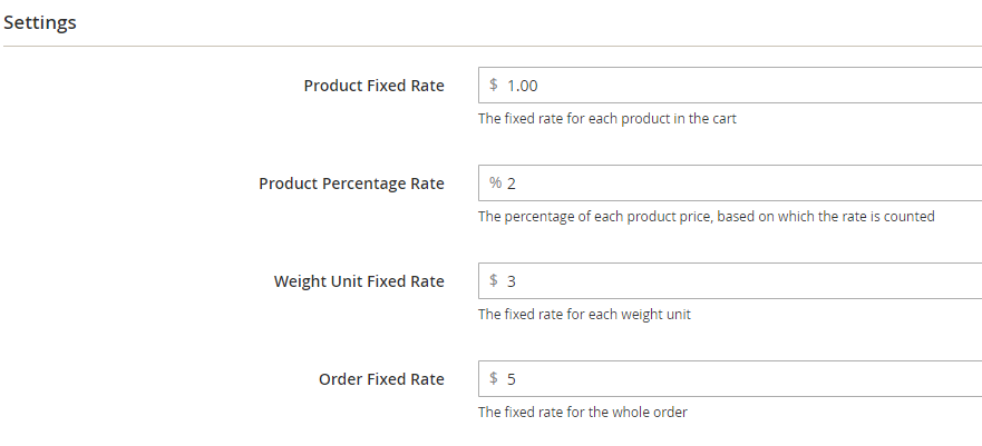 Multiple rates for one shipping method