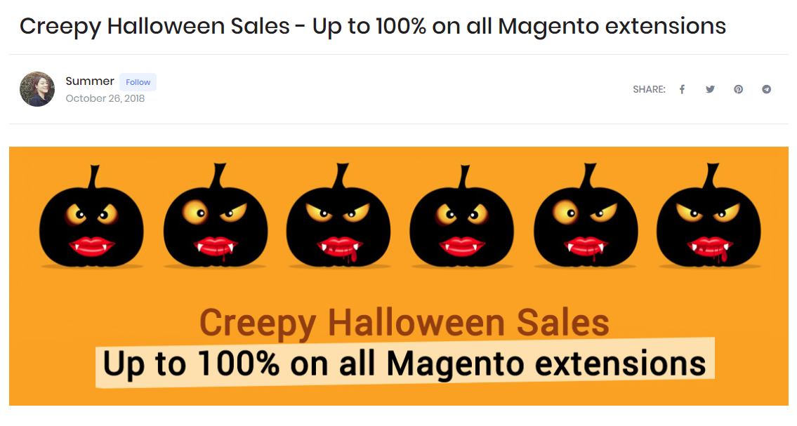 Creepy Halloween sales
