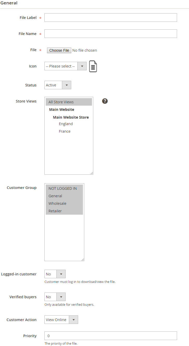 General config attach PDF to a product