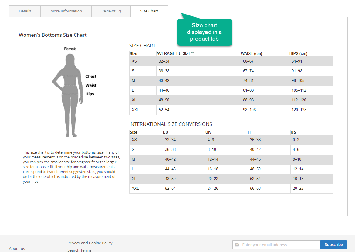 How To Easily Create A Clothing Size Chart + 14 Templates