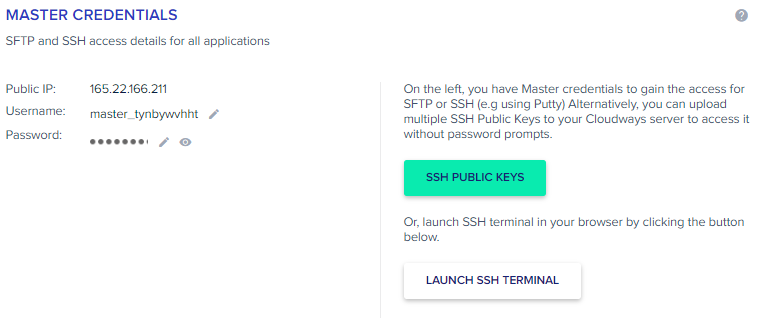 SFTP and SSH access