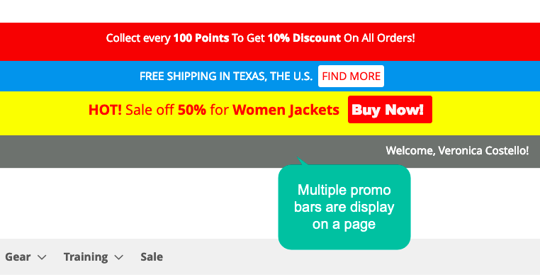 Display Unlimited Promo Bars On Page