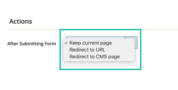 Redirect to a specific page